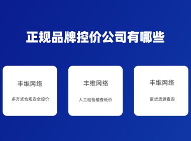 正规品牌控价公司有哪些