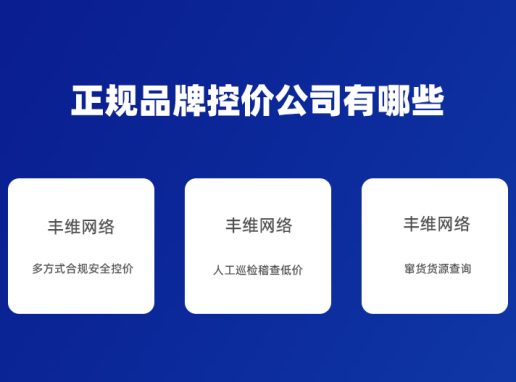 正规品牌控价公司有哪些